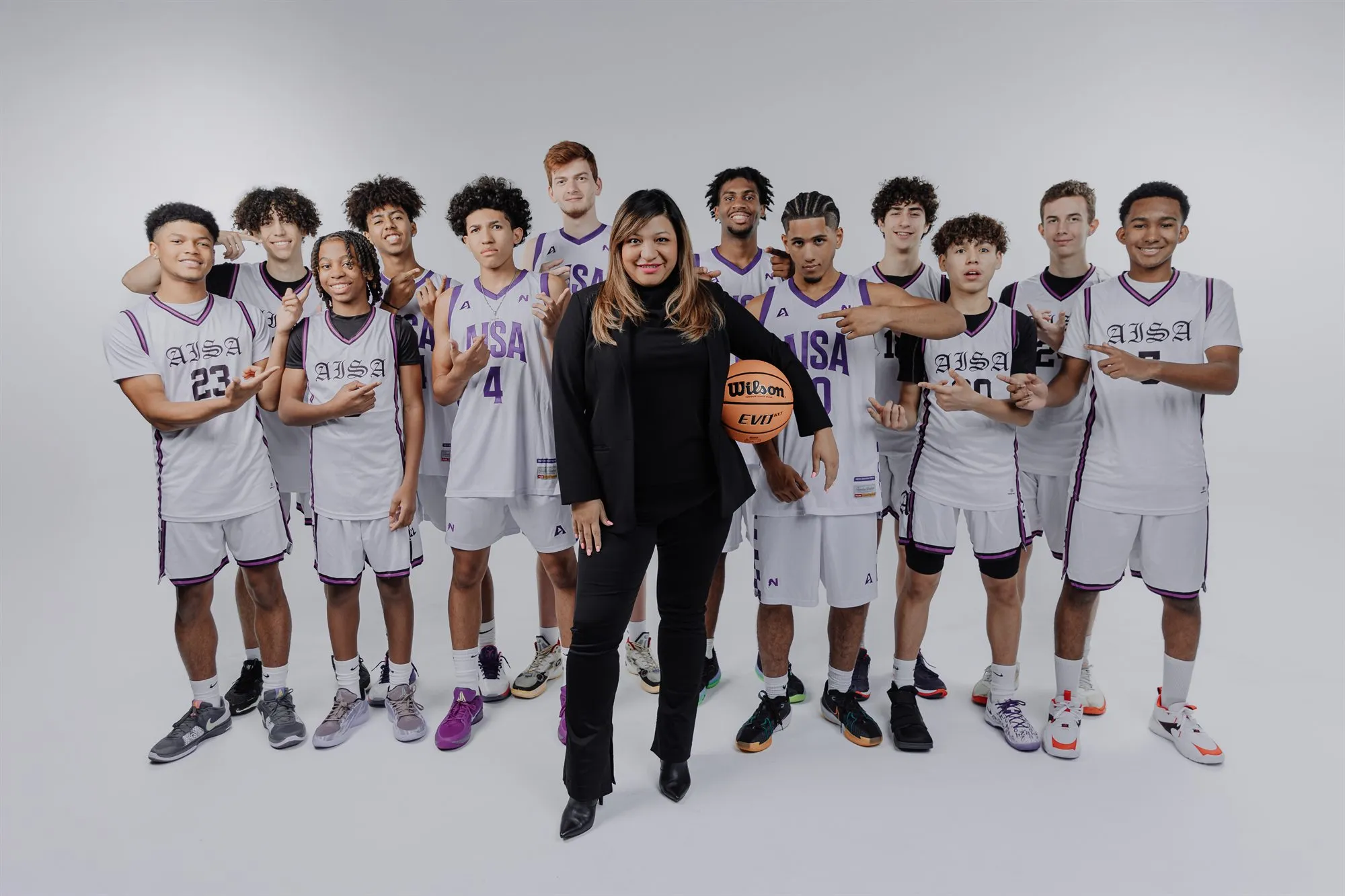 The full Apex ISA roster with their coach